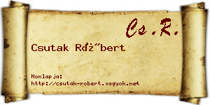 Csutak Róbert névjegykártya