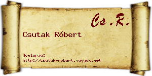 Csutak Róbert névjegykártya