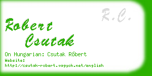 robert csutak business card